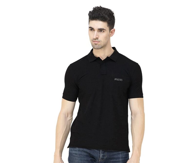 Brustro T-Shirt Regular fit 100% Cotton Unisex- Black Colour (Size -X-Large) - Image 3