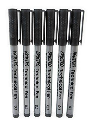 Brustro Technical Pen Black 0.1MM (Pack of 6) - Image 5
