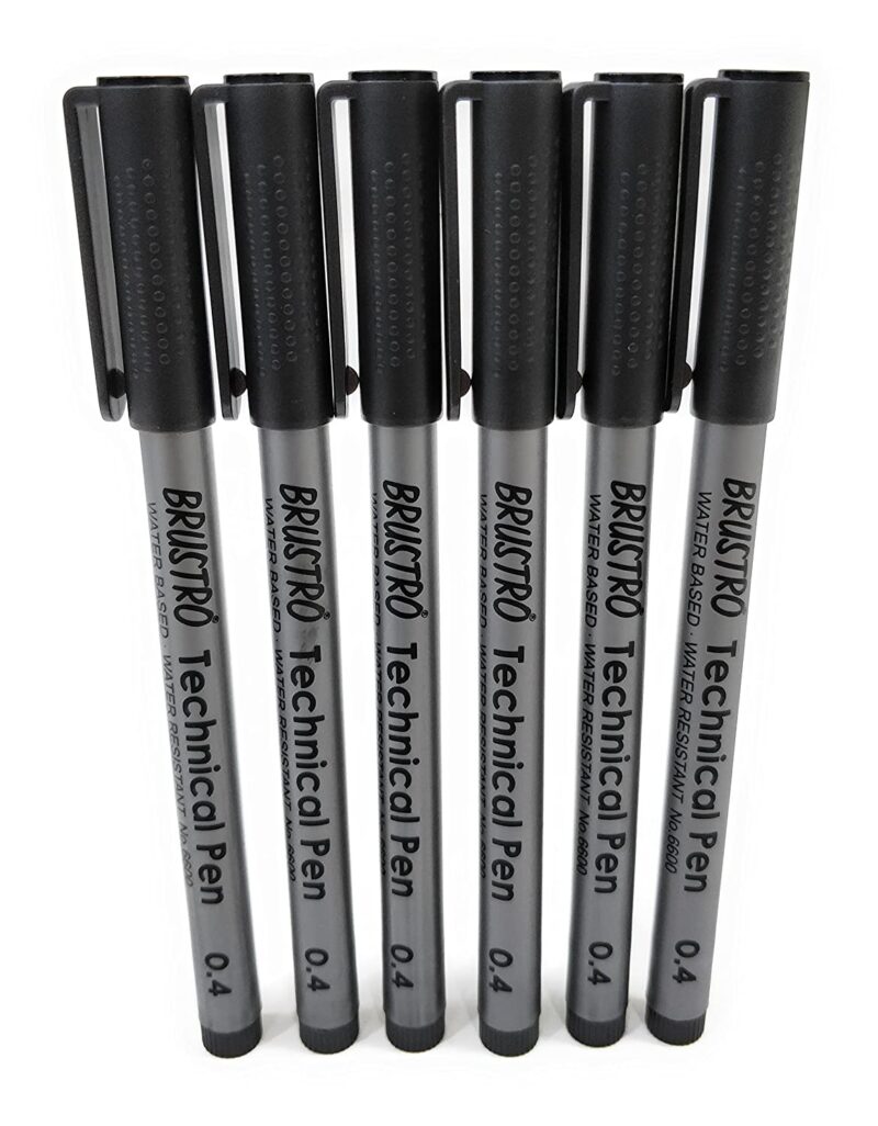 Brustro Technical Pen Black 0.4MM (Pack of 6) - Image 6