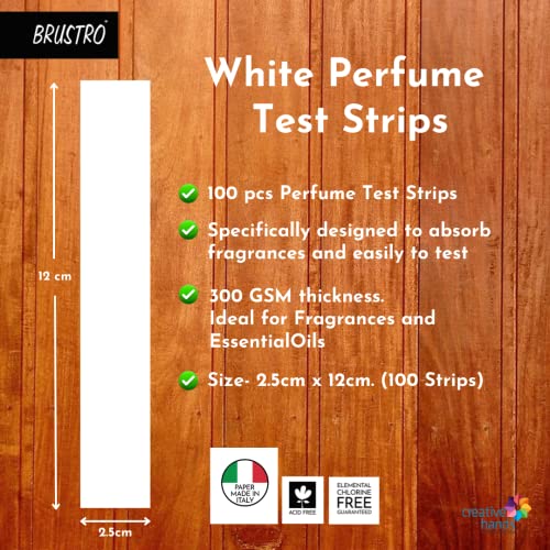 Brustro Perfume Paper Test Strips, 300 GSM, 25% Cotton for Fragrances and Essential Oils - Image 3
