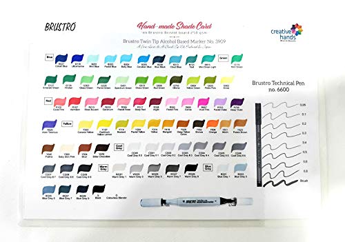 BRUSTRO Twin Tip Alcohol Based Marker Set of 24 Basic (B) in Crossline PP See Through Box - Image 3