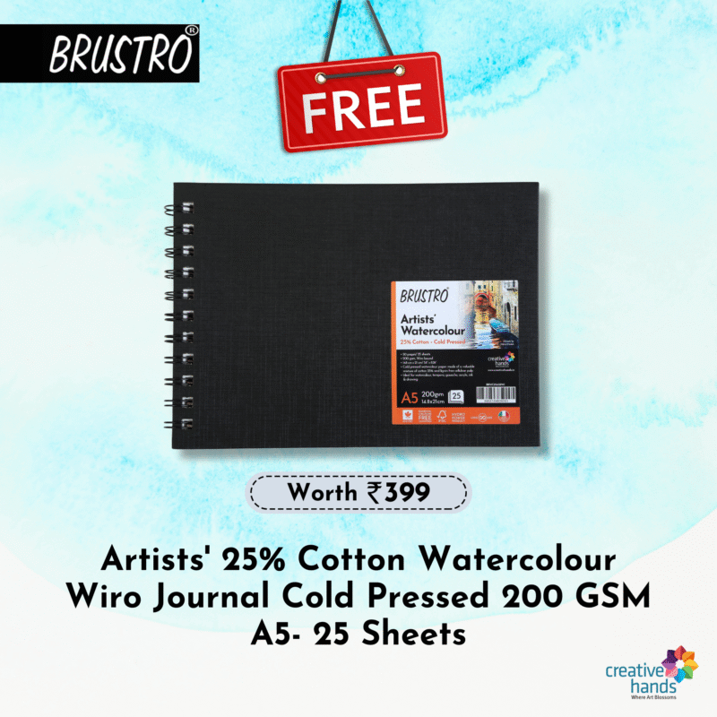Brustro Watercolour Ink Set B of 6 x 15ml (6 Shades with Free Watercolour A5 Wiro Journal Worth Rs 399) - Image 3