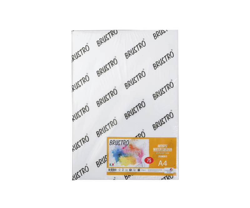 Brustro Artists' WC 25% Cotton 200gsm Cold Pressed jumbo - A4 (75 Sheets) - Image 2