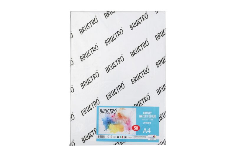 Brustro Artists' WC 25% Cotton 300gsm Cold Pressed Jumbo - A4 (50 Sheets) - Image 2