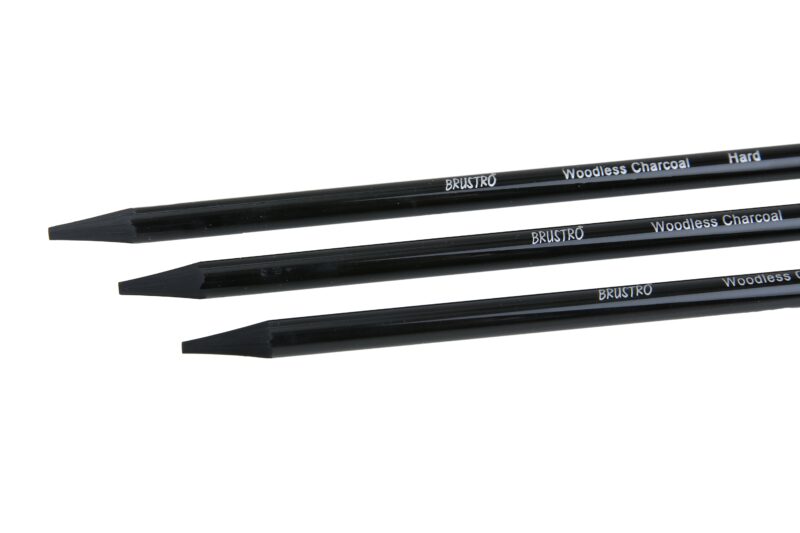 Brustro Woodless Charcoal Pencil Set of 6 (3 Soft, 2 Medium, 1 Hard) - Image 7