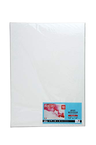 Brustro Artists Watercolour Paper, 100% Cotton, 300 GSM, Rough, Size – 10" x 14" (Inches), Pack of 10 Sheets - Image 2
