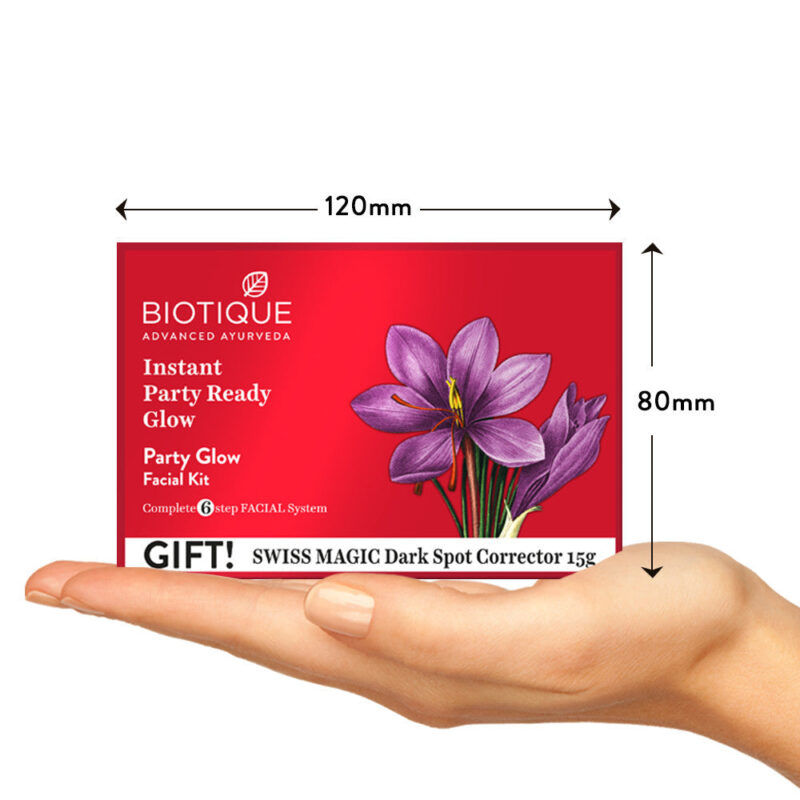 Biotique Party Ready Instant Glow Facial Kit - 65 gms - Image 6