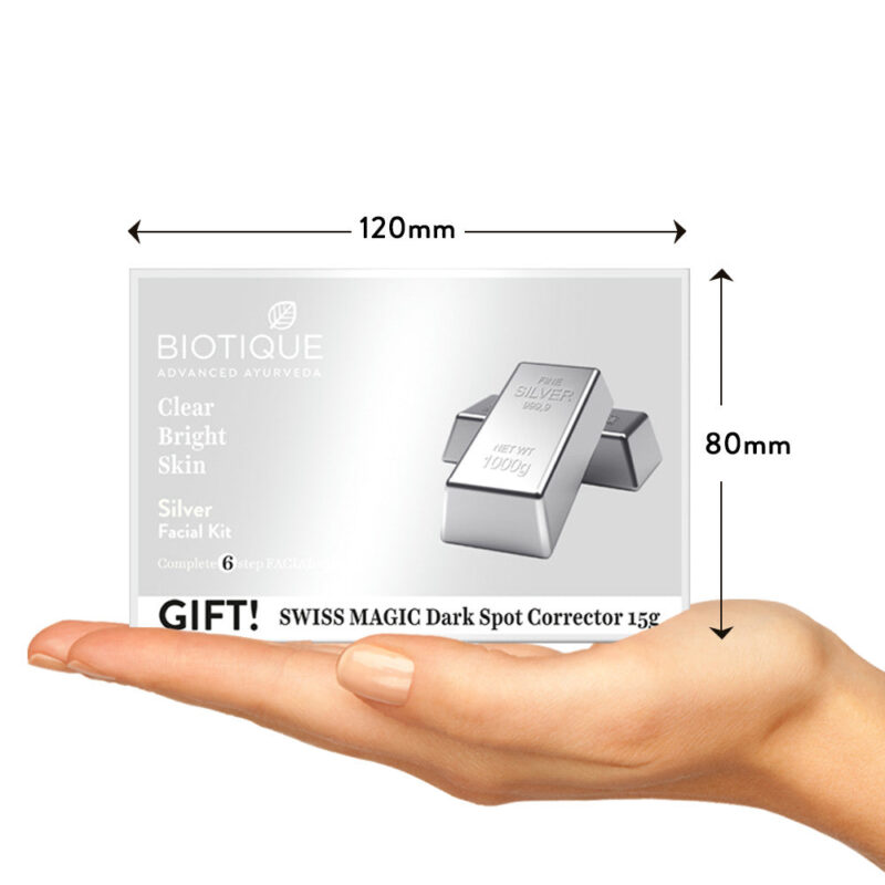 Biotique Silver Clear Bright Skin Facial Kit - 65 gms - Image 2