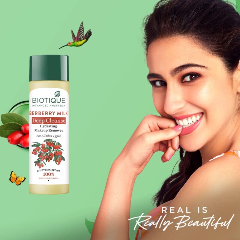 Biotique Berberry Milk Deep Cleanse Hydrating Makeup Remover - 120 ml - Image 2