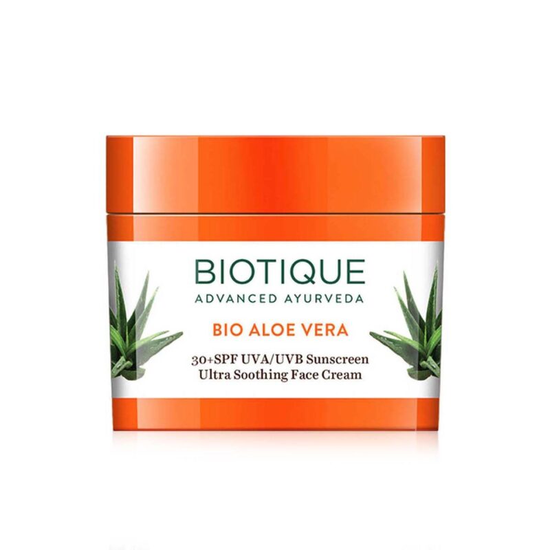 Biotique Sun Shield Aloe Vera Sunscreen Lotion (Cream) 30+ SPF UVB - Image 2