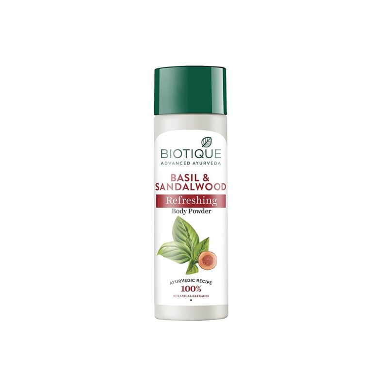 Biotique Bio Basil and Sandalwood Refreshing Body Powder - 150 gm - Image 2