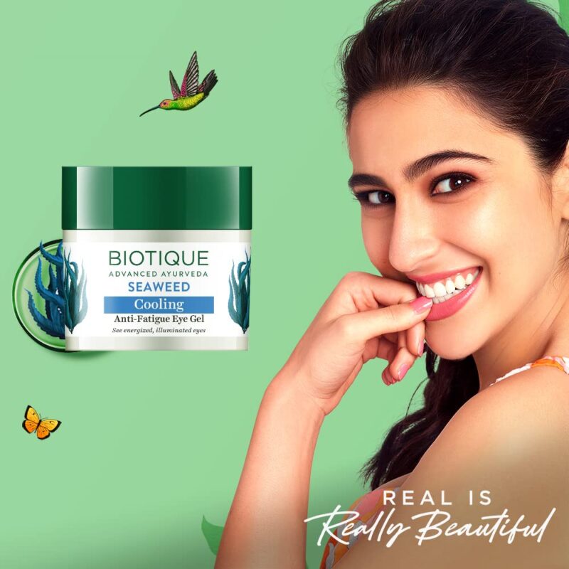 Biotique Bio Seaweed Revitalizing Anti Fatigue Eye Gel (15 gm) - Image 2