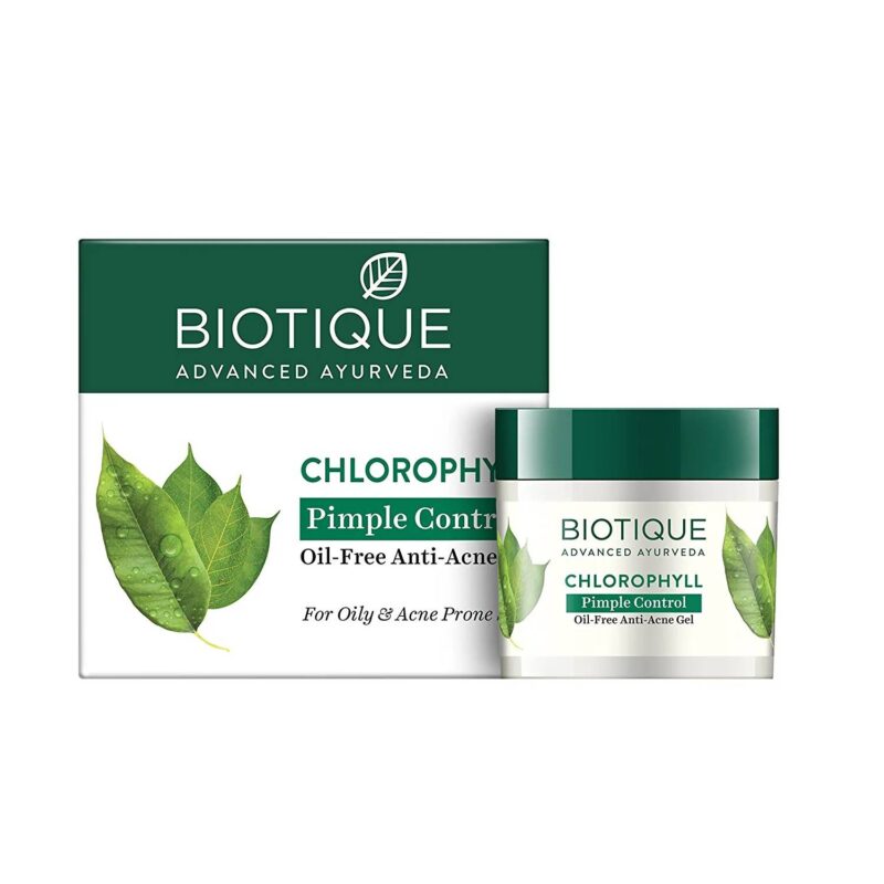 Biotique Chlorophyll Pimple Control Oil Free Anti Acne Gel - 50 gms - Image 6
