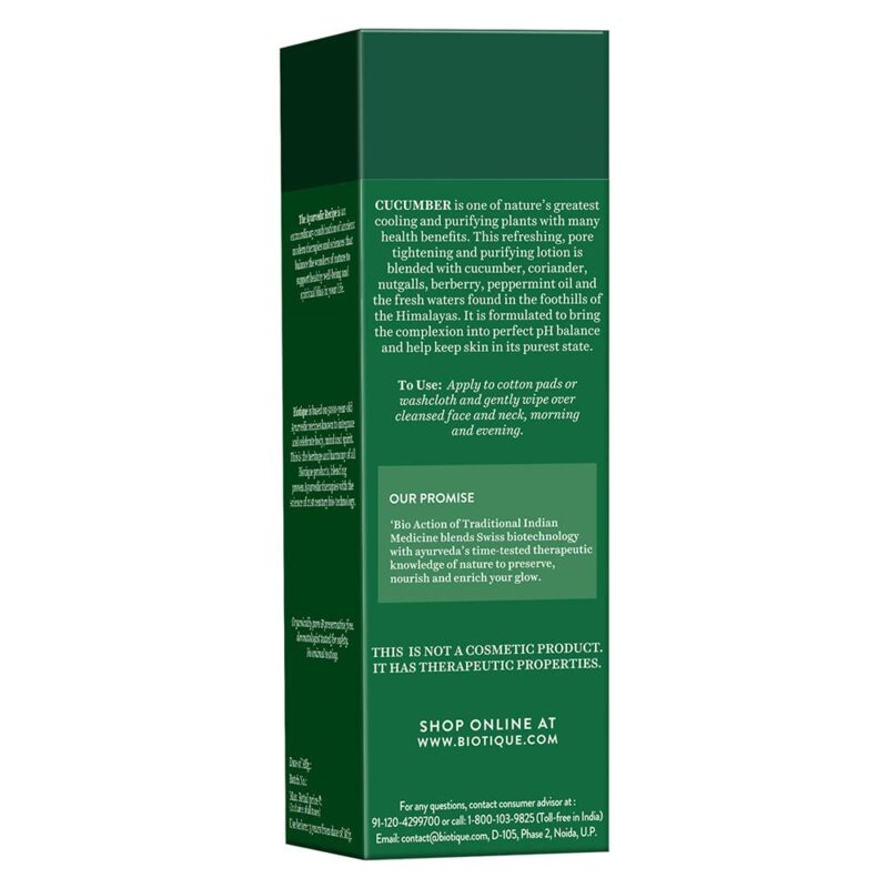 Biotique Bio Cucumber Pore Tightening Toner With Himalayan Waters (120 ml) - Image 5