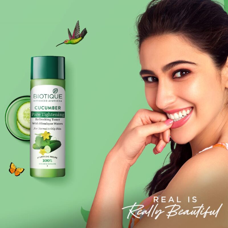 Biotique Bio Cucumber Pore Tightening Toner With Himalayan Waters (120 ml) - Image 6
