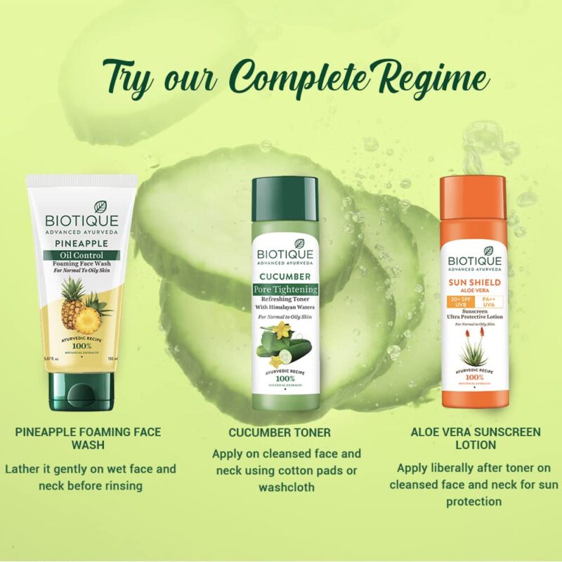 Biotique Bio Cucumber Pore Tightening Toner With Himalayan Waters (120 ml) - Image 12