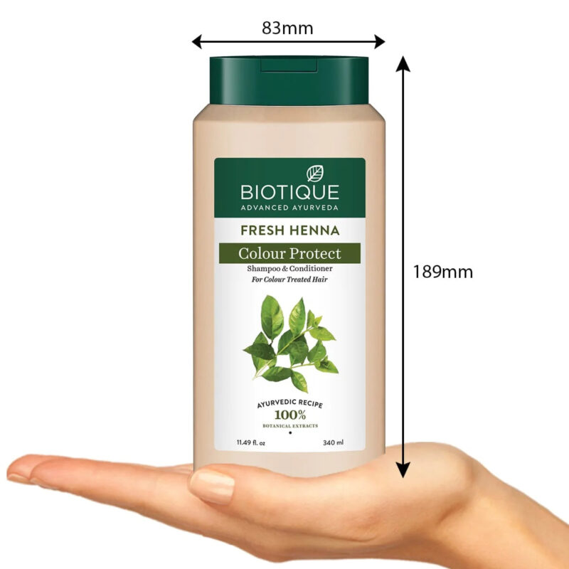 Biotique Fresh Henna Color Protect Shampoo & Conditioner for Color Treated Hair - Image 9