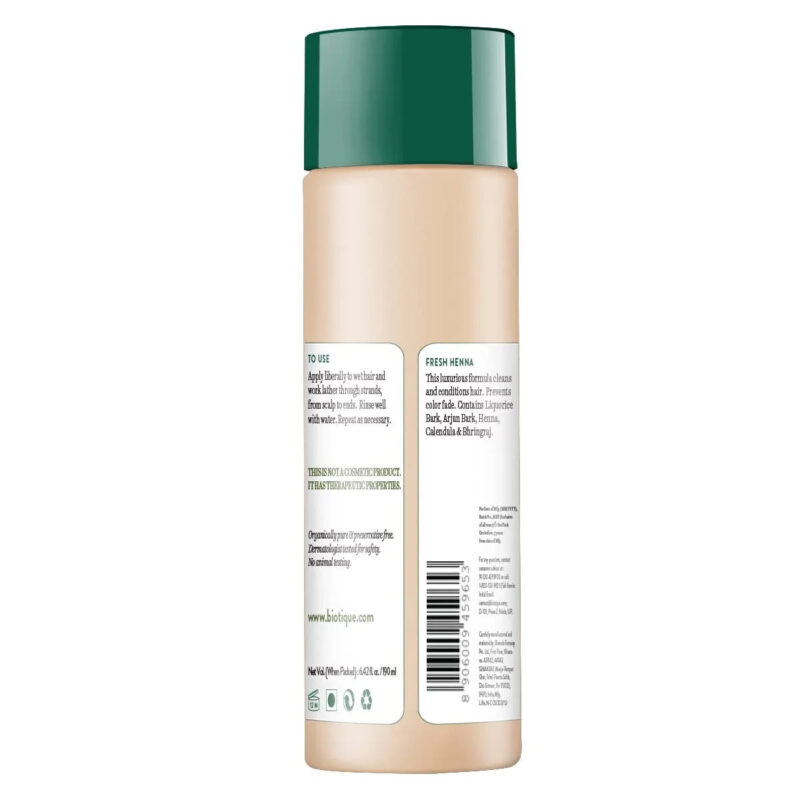 Biotique Fresh Henna Color Protect Shampoo & Conditioner for Color Treated Hair - Image 2