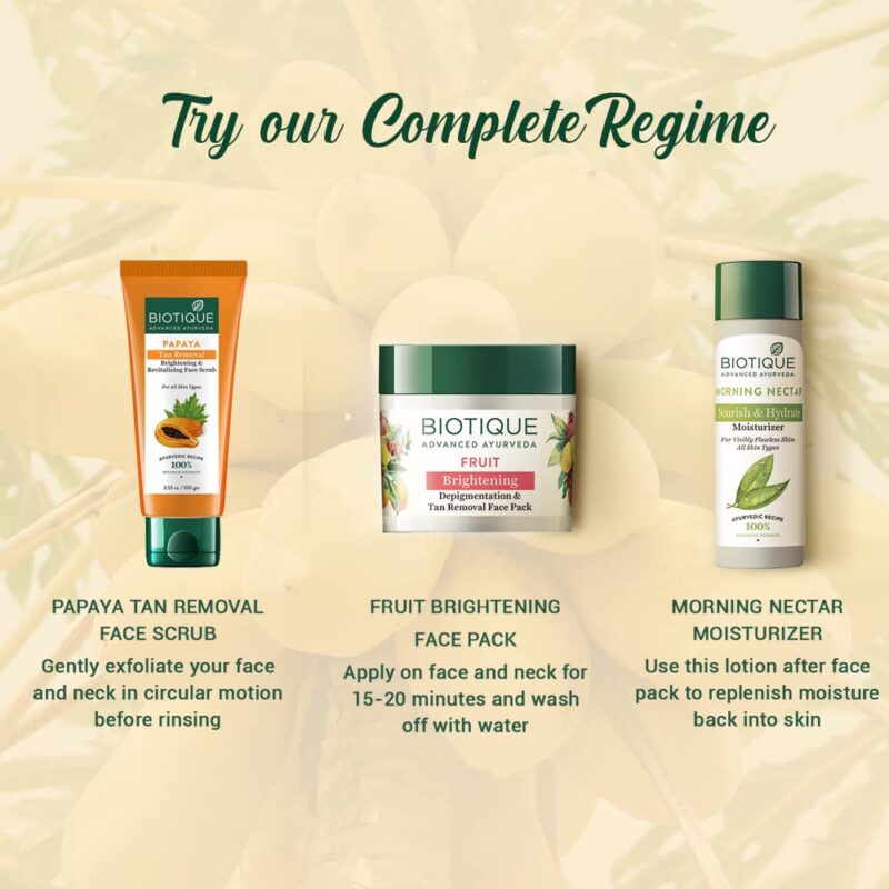 Biotique Papaya Tan Removal Brightening & Revitalizing Face Scrub, for All skin types - Image 13