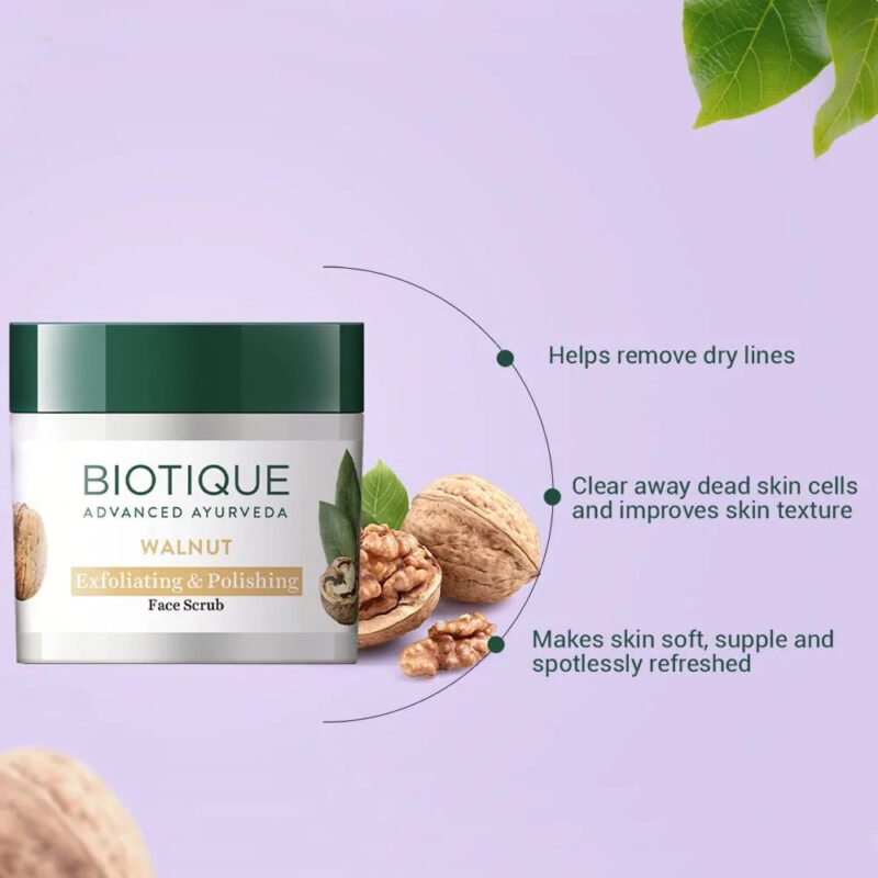 Biotique Walnut Exfoliating & Polishing Face Scrub - Image 8