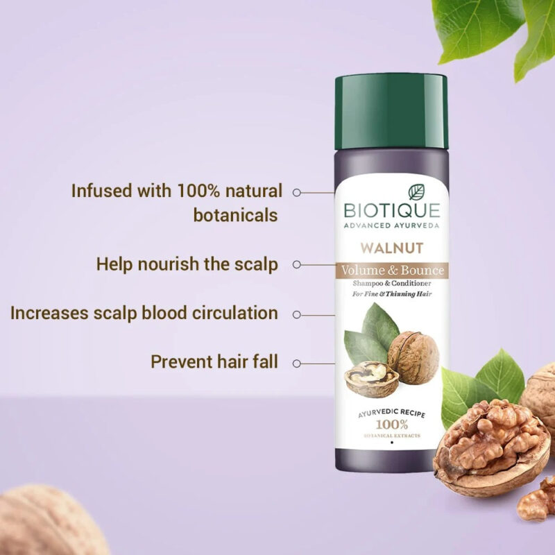 Biotique Walnut Volume & Bounce Shampoo - Image 4