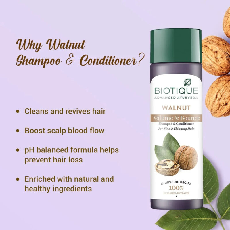 Biotique Walnut Volume & Bounce Shampoo - Image 10