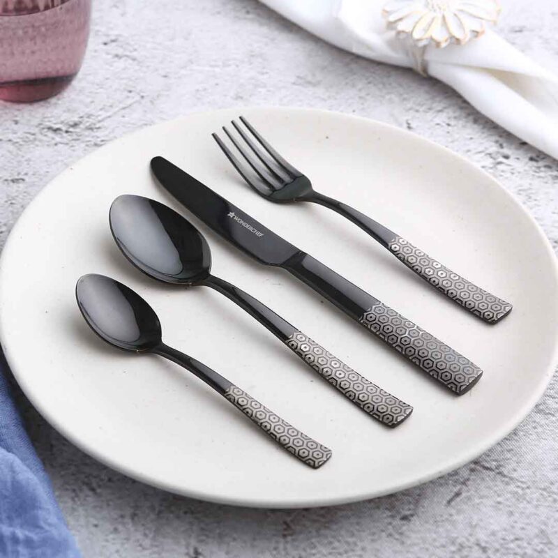Roma Dinner Knife - Black - Set of 2pcs - Image 2