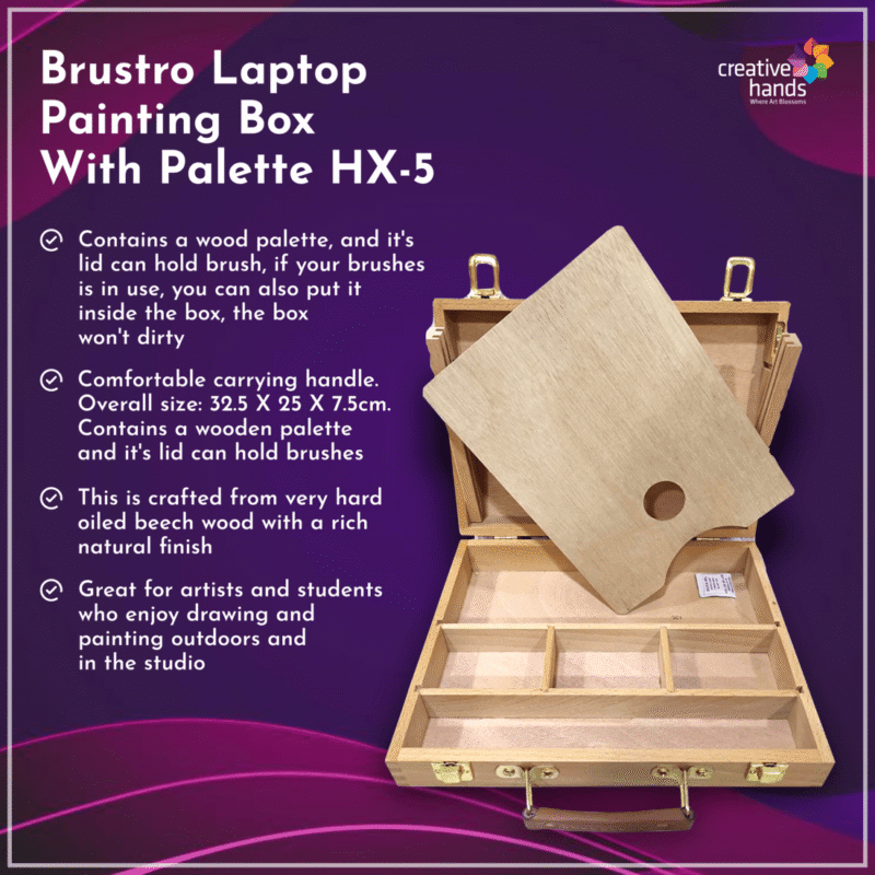 Brustro Artists' Laptop Painting Box with a Palette - Image 4