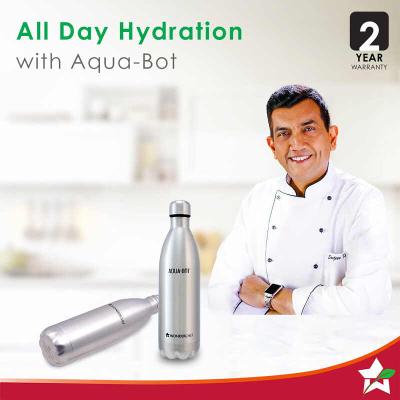 Aqua-Bot, 500ml, Double Wall Stainless Steel Vacuum Insulated Hot and Cold Flask, Spill & Leak Proof, Silver, 2 Years Warranty - Image 8