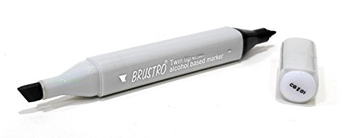 Brustro Twin Tip Alcohol Based Marker Cool Grey II 1 - Image 2