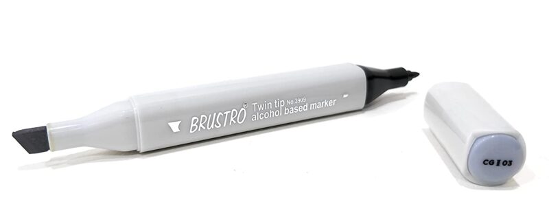 Brustro Twin Tip Alcohol Based Marker Cool Grey II 3 - Image 2