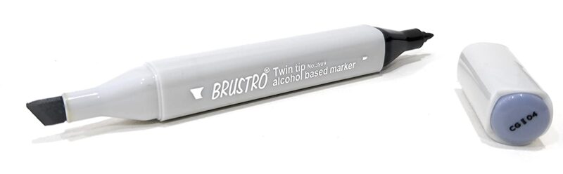 Brustro Twin Tip Alcohol Based Marker Cool Grey II 4 - Image 2