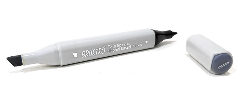 Brustro Twin Tip Alcohol Based Marker Cool Grey II 5 - Image 2