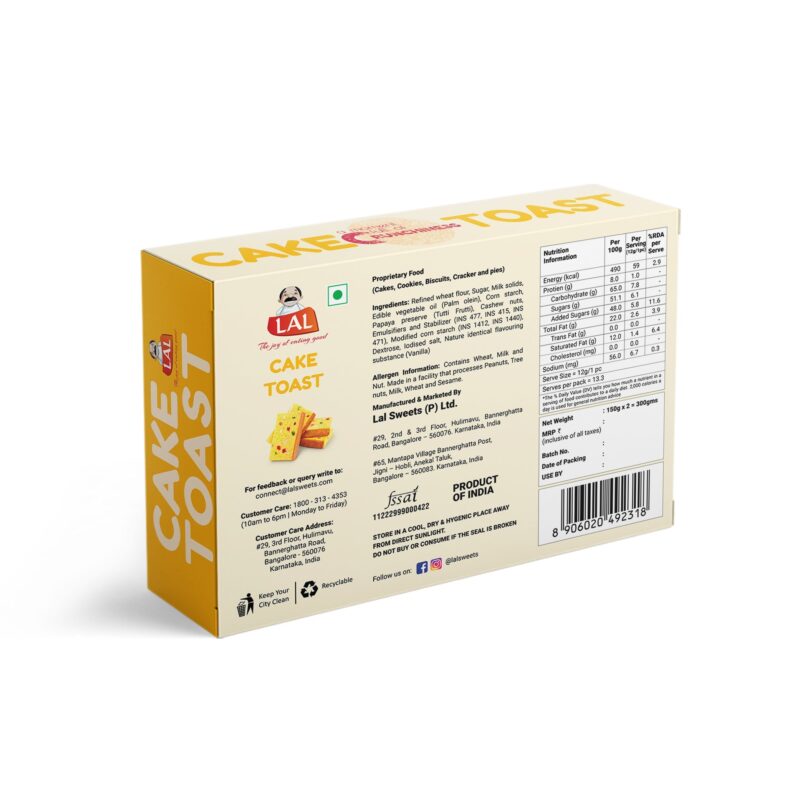Lal Sweets Cake Toast - 300g - Image 2