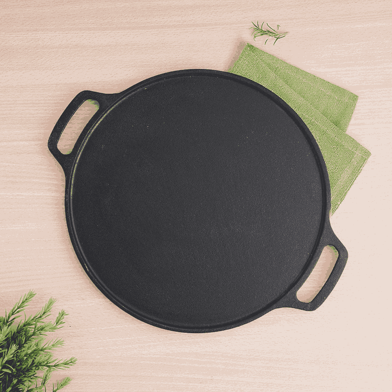CASTrong Cast Iron Roti/Dosa Tawa,Pre-seasoned, Nonstick, 100% Pure, Toxin-free, Induction, 30.2cm, 2.4kg - Image 16
