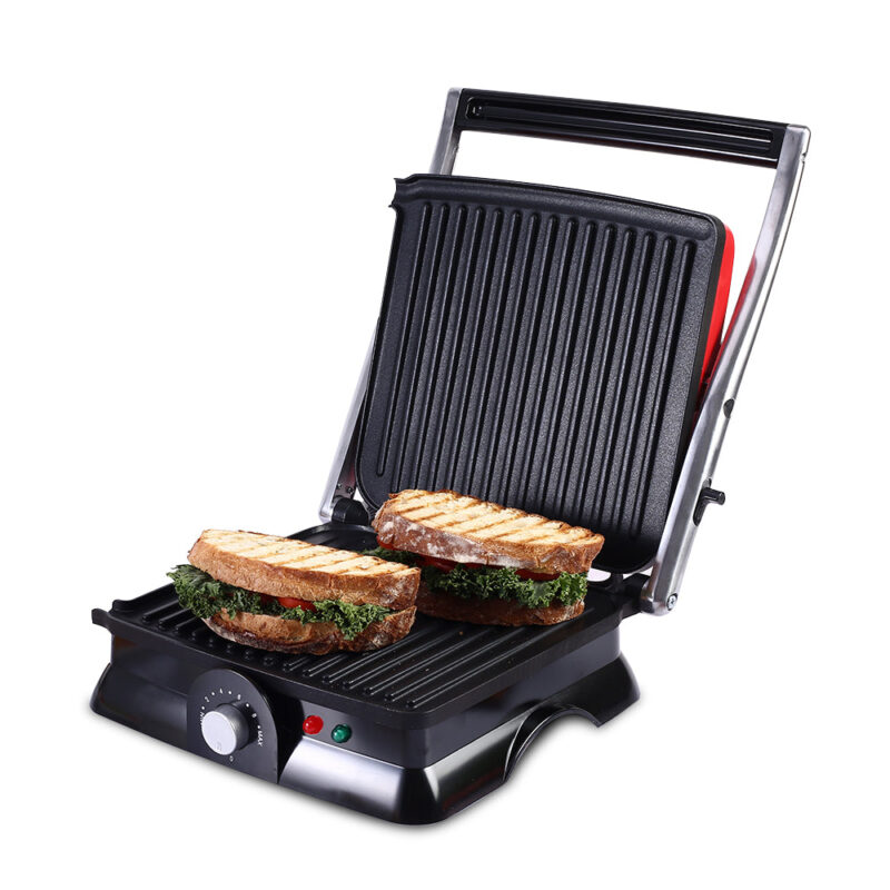 Sanjeev Kapoor Tandoor Family Size| Crimson Edge Electric Contact Grill & Sandwich Maker| Healthy Non-Stick Coating | LED Indicator| 2 Year Warranty| Red - Image 9