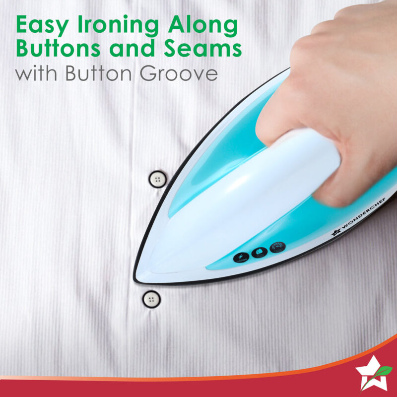 Dry Iron Cruze | 1000W | Quick Heating | Non-Stick Coated Sole Plate | Light and Compact Design | Temperature Control Dial | 1 Year Warranty - Image 6