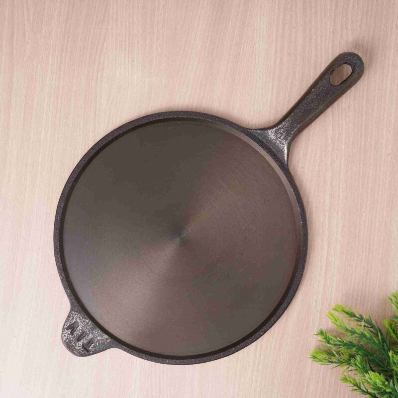Super Smooth Cast Iron Tawa with Handle,Pre-seasoned, Nonstick, 100% Pure, Toxin-free, Induction, 26.3cm, 1.8kg - Image 16