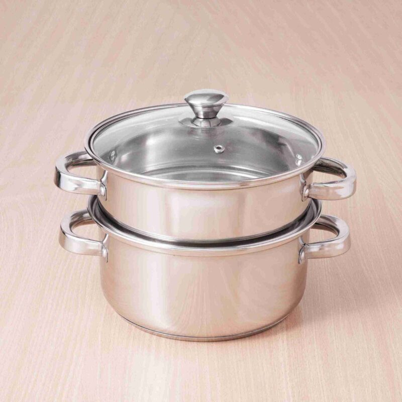 Tri-steel Multi Purpose Stainless Steel Steamer with Sandwich bottom | Vegetable Steamer | Khandvi/Modak/Momo Maker | Steaming Pot 1.42 Kg / 1.9 Kg, 2 Tier / 3 Tier - Image 11