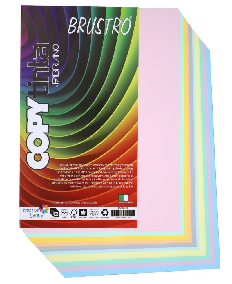 BRUSTRO Ruled Notebook with Rollerball Pens, Mechanical Pencils, Clip Box Set, 13 Pocket Expanding File Folder & Copytinta Soft Shade&nbsp;Single&nbsp;Pack (40 Sheets)&nbsp;Combo | Perfect Gift for Office,Teachers - Image 6