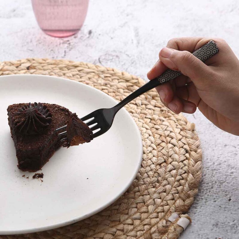 Roma Dinner Fork  - Black - Set of 6pcs - Image 2