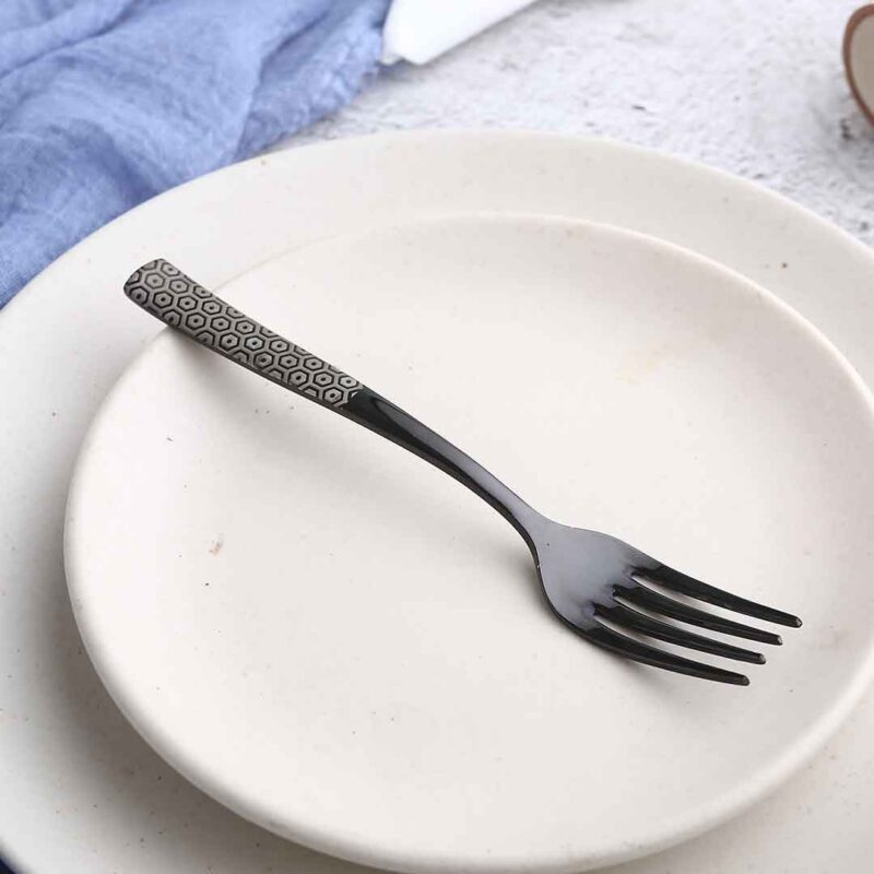 Roma Dinner Fork  - Black - Set of 6pcs - Image 3