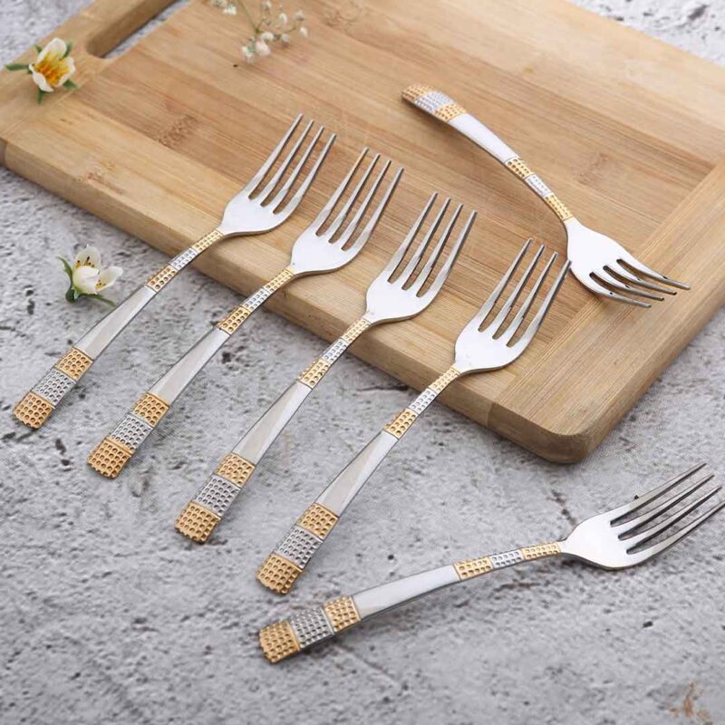 Roma Dinner Fork - Gold Plated - Set of 6pcs - Image 6
