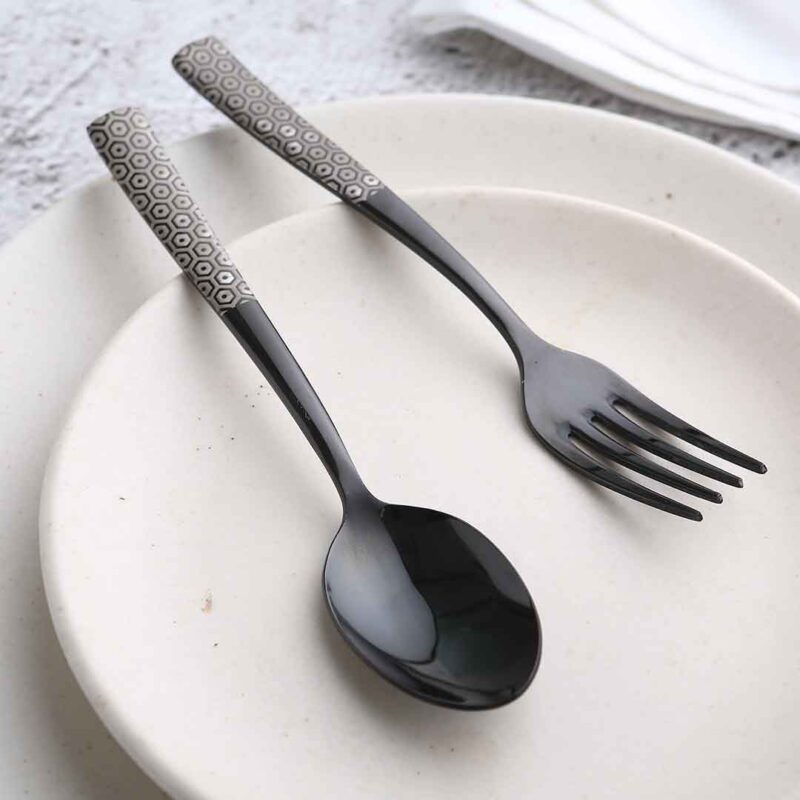 Roma Dinner Fork  - Black - Set of 6pcs - Image 4