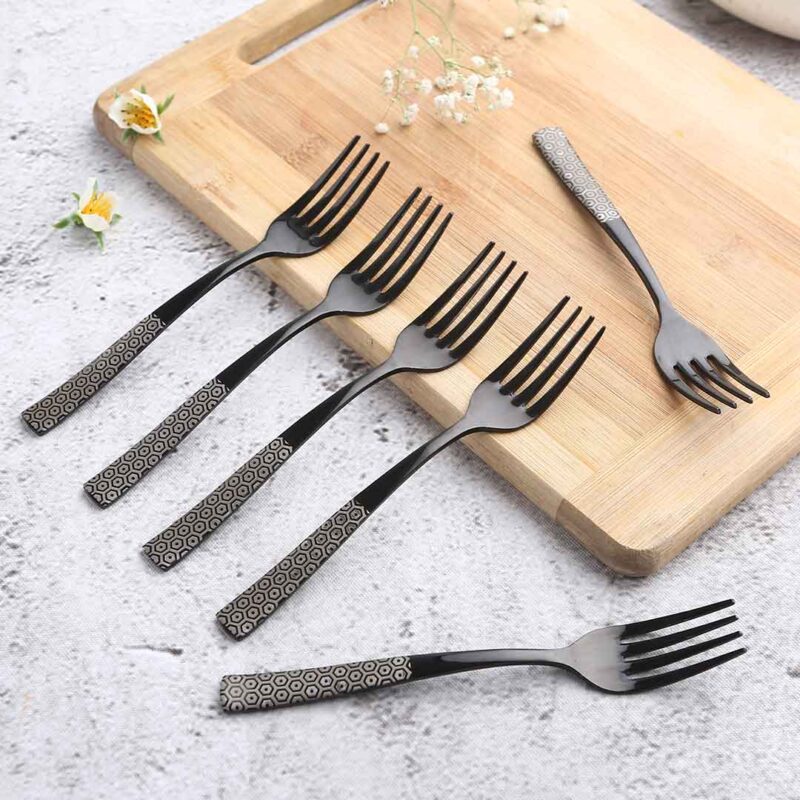 Roma Dinner Fork  - Black - Set of 6pcs - Image 7