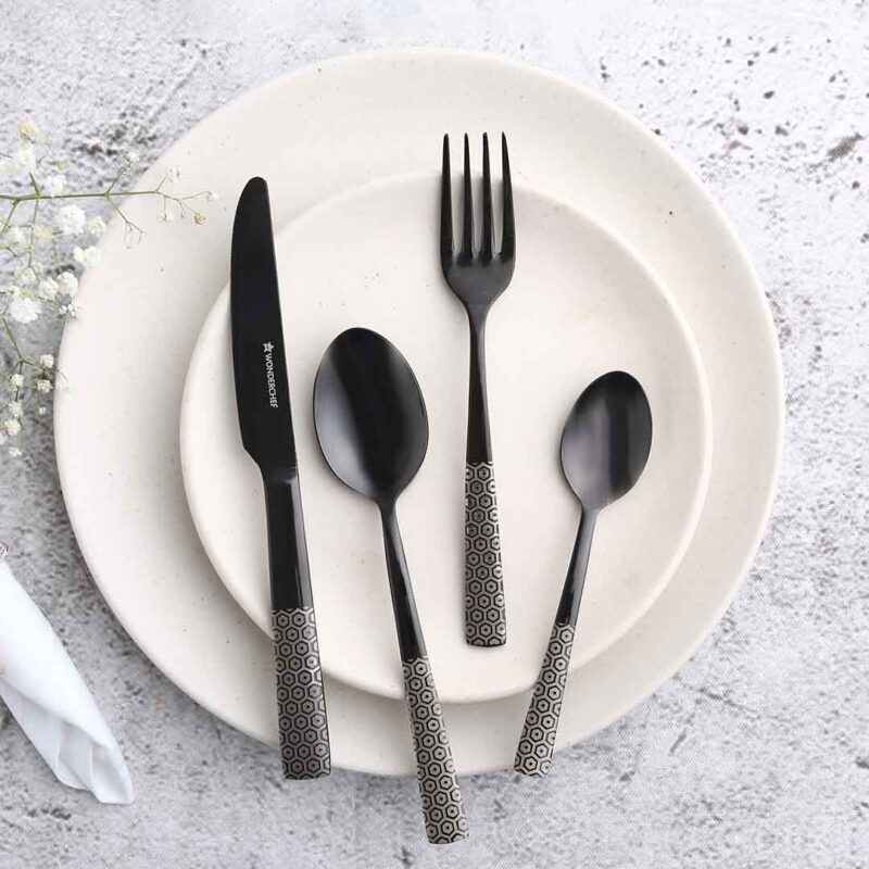 Roma Dinner Fork  - Black - Set of 6pcs - Image 5