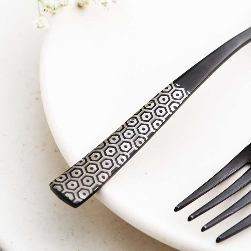 Roma Dinner Fork  - Black - Set of 6pcs - Image 6