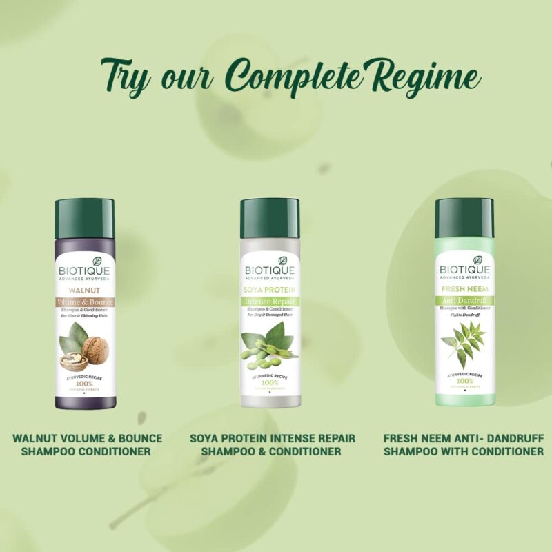 Biotique Green Apple Shine & Gloss Shampoo & Conditioner For Glossy Healthy Hair - Image 17