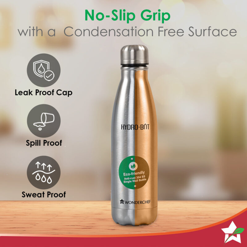 Stainless Steel Hydro Bot 750 ml | Gift Box Packing | Single wall | Non-insulated | 304 Stainless Steel | Non Toxic IBPA free | Rust Free | Light weight | For Home , Office and Travel | Spill and Leak proof | Wide Mouth | Easy to Clean | 2 Years Warranty - Image 4