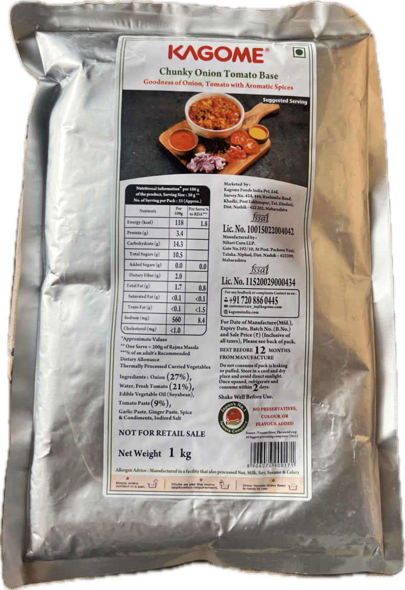 Kagome Chunky Onion Tomato Base - 1kg
